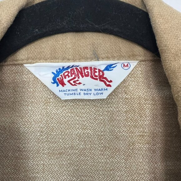 Vintage Wrangler Tan Jacket Chore Coat Medium - Picture 2 of 5